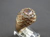 LARGE 2.80CT DIAMOND & AAA MORGANITE 14KT ROSE GOLD ROUND FLOWER ENGAGEMENT RING