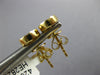 ESTATE .25CT DIAMOND 18K YELLOW GOLD CIRCULAR CLUSTER BEZEL FLOWER STUD EARRINGS