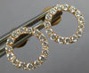 ESTATE .49CT DIAMOND 18KT ROSE GOLD 3D CLASSIC CIRCLE OF LIFE STUD EARRINGS