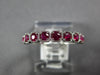 .57CT AAA RUBY 14KT WHITE GOLD 3D ROUND FILIGREE SEMI ETERNITY ANNIVERSARY RING