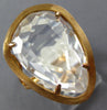 EXTRA LARGE 1.99CT AAA WHITE QUARTZ 14KT ROSE GOLD PEAR SHAPE SOLITAIRE FUN RING