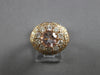 LARGE 2.80CT DIAMOND & AAA MORGANITE 14KT ROSE GOLD ROUND FLOWER ENGAGEMENT RING