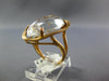 EXTRA LARGE 1.99CT AAA WHITE QUARTZ 14KT ROSE GOLD PEAR SHAPE SOLITAIRE FUN RING