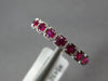 .57CT AAA RUBY 14KT WHITE GOLD 3D ROUND FILIGREE SEMI ETERNITY ANNIVERSARY RING