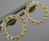 ESTATE .49CT DIAMOND 18KT YELLOW GOLD 3D CLASSIC CIRCLE OF LIFE STUD EARRINGS