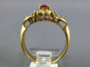 .67CT DIAMOND & AAA RUBY 14KT YELLOW GOLD 3D OVAL & ROUND FLOWER FRIENDSHIP RING