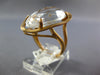 EXTRA LARGE 1.99CT AAA WHITE QUARTZ 14KT ROSE GOLD PEAR SHAPE SOLITAIRE FUN RING