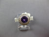 1.4CT DIAMOND & AAA AMETHYST 14KT WHITE GOLD 3D ROUND HALO BEZEL ENGAGEMENT RING
