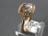 1.48CT DIAMOND & AAA MORGANITE 14KT ROSE GOLD CUSHION & ROUND HALO FILIGREE RING