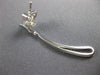 ESTATE .28CT DIAMOND 18KT WHITE GOLD 3D OPEN TEAR DROP LEAF HANGING EARRINGS