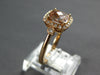 1.48CT DIAMOND & AAA MORGANITE 14KT ROSE GOLD CUSHION & ROUND HALO FILIGREE RING