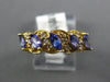 .99CT DIAMOND & AAA TANZANITE 14KT YELLOW GOLD MARQUISE & ROUND ANNIVERSARY RING