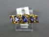 .99CT DIAMOND & AAA TANZANITE 14KT YELLOW GOLD MARQUISE & ROUND ANNIVERSARY RING