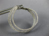 LARGE 1.69CT DIAMOND 18K WHITE GOLD 3D MULTI ROW SIDEWAYS HOOPS HANGING EARRINGS