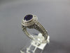 1.4CT DIAMOND & AAA AMETHYST 14KT WHITE GOLD 3D ROUND HALO BEZEL ENGAGEMENT RING