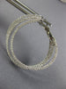 LARGE 1.69CT DIAMOND 18K WHITE GOLD 3D MULTI ROW SIDEWAYS HOOPS HANGING EARRINGS