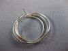 LARGE 1.69CT DIAMOND 18K WHITE GOLD 3D MULTI ROW SIDEWAYS HOOPS HANGING EARRINGS