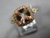 1.48CT DIAMOND & AAA MORGANITE 14KT ROSE GOLD CUSHION & ROUND HALO FILIGREE RING