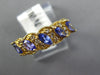 .99CT DIAMOND & AAA TANZANITE 14KT YELLOW GOLD MARQUISE & ROUND ANNIVERSARY RING