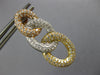ESTATE LARGE 1.32CT DIAMOND 18K TRI COLOR GOLD LOVE KNOT OVAL HANGING EARRINGS