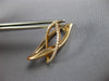 ESTATE LARGE .38CT DIAMOND 18KT ROSE GOLD 3D DOUBLE LEAF HUGGIE HANGING EARRINGS