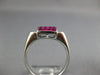 1.65CT DIAMOND & AAA RUBY 18KT WHITE GOLD 3D ROUND & PRINCESS SQUARE MENS RING