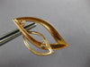 ESTATE LARGE .38CT DIAMOND 18KT ROSE GOLD 3D DOUBLE LEAF HUGGIE HANGING EARRINGS