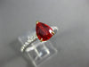 2.66CT DIAMOND & AAA ORANGE SAPPHIRE 18KT 2 TONE GOLD PEAR SHAPE ENGAGEMENT RING