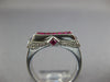 3.35CT DIAMOND & AAA RUBY 18KT WHITE GOLD ROUND & PRINCESS RECTANGULAR FUN RING