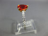 2.66CT DIAMOND & AAA ORANGE SAPPHIRE 18KT 2 TONE GOLD PEAR SHAPE ENGAGEMENT RING