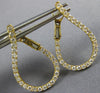 .78CT DIAMOND 18KT YELLOW GOLD SIDEWAYS HOOP TEAR DROP CLIP ON HANGING EARRINGS