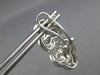 2.50CT DIAMOND 14KT WHITE GOLD 3D DOUBLE HEART INFINITY CLIP ON HANGING EARRINGS