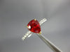 2.66CT DIAMOND & AAA ORANGE SAPPHIRE 18KT 2 TONE GOLD PEAR SHAPE ENGAGEMENT RING