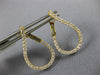 .78CT DIAMOND 18KT YELLOW GOLD SIDEWAYS HOOP TEAR DROP CLIP ON HANGING EARRINGS