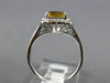 1.34CT DIAMOND & AAA CITRINE 14K WHITE GOLD CUSHION & ROUND HALO FRIENDSHIP RING