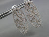 ESTATE .78CT DIAMOND 14KT WHITE GOLD OVAL OPEN FILIGREE CLIP ON HANGING EARRINGS