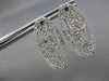 ESTATE .78CT DIAMOND 14KT WHITE GOLD OVAL OPEN FILIGREE CLIP ON HANGING EARRINGS