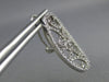 ESTATE .78CT DIAMOND 14KT WHITE GOLD OVAL OPEN FILIGREE CLIP ON HANGING EARRINGS