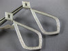 ESTATE LARGE .77CT DIAMOND 18KT WHITE GOLD 3D TEAR DROP HANGING EARRINGS
