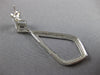 ESTATE LARGE .77CT DIAMOND 18KT WHITE GOLD 3D TEAR DROP HANGING EARRINGS