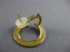 LARGE .88CT DIAMOND 18K YELLOW GOLD 2 ROW CIRCULAR SIDEWAY HOOP HANGING EARRINGS