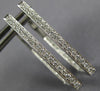 ESTATE .39CT DIAMOND 18KT WHITE GOLD INSIDE OUT RECTANGULAR HUGGIE HOOP EARRINGS