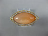 1.10CT DIAMOND & YELLOW SAPPHIRE & PINKISH ORANGE QUARTZ 14KT 2 TONE GOLD RING