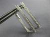 ESTATE .39CT DIAMOND 18KT WHITE GOLD INSIDE OUT RECTANGULAR HUGGIE HOOP EARRINGS