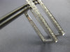 ESTATE .39CT DIAMOND 18KT WHITE GOLD INSIDE OUT RECTANGULAR HUGGIE HOOP EARRINGS