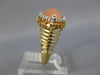 1.10CT DIAMOND & YELLOW SAPPHIRE & PINKISH ORANGE QUARTZ 14KT 2 TONE GOLD RING