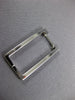 ESTATE .39CT DIAMOND 18KT WHITE GOLD INSIDE OUT RECTANGULAR HUGGIE HOOP EARRINGS