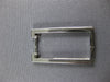 ESTATE .39CT DIAMOND 18KT WHITE GOLD INSIDE OUT RECTANGULAR HUGGIE HOOP EARRINGS