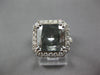 GIA EXTRA LARGE 5.69CT WHITE & GREY DIAMOND 18KT WHITE GOLD HALO ENGAGEMENT RING