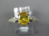 1.55CT DIAMOND & AAA YELLOW SAPPHIRE 14K WHITE GOLD OVAL & ROUND ENGAGEMENT RING